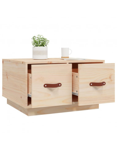 Tavolino da Salotto 60x53x35 cm in Legno Massello di Pino