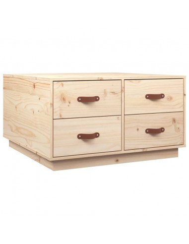 Tavolino da Salotto 80x80x45 cm in Legno Massello di Pino