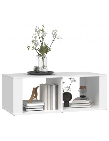 Tavolino da Salotto Bianco 100x50x36 cm in Legno Multistrato