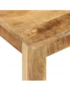 Tavolino da Salotto 55x55x35 cm in Legno Massello di Mango 2