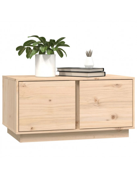 Tavolino da Salotto 80x50x40 cm Legno Massello di Pino
