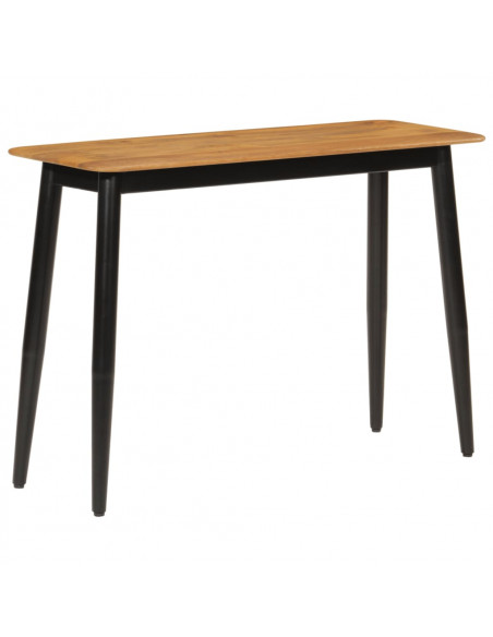 Tavolo Consolle 110x40x76 cm in Legno Massello di Mango e Ferro