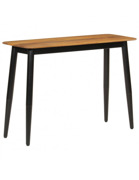 Tavolo Consolle 110x40x76 cm in Legno Massello di Mango e Ferro