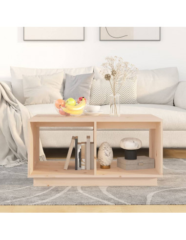 Tavolino da Salotto 80x50x40 cm Legno Massello di Pino