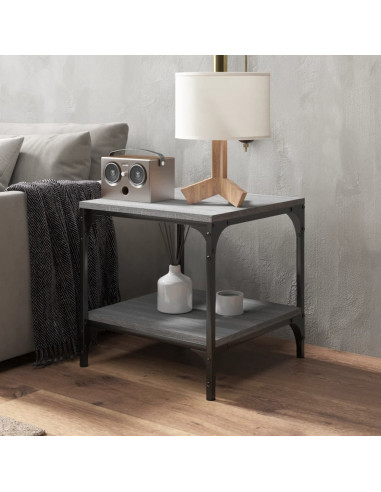 Tavolini 2pz grigio sonoma 40x40x40 cm in Legno Multistrato