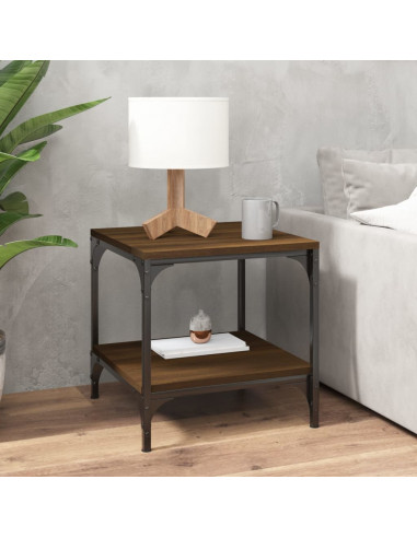 Tavolini 2pz Nerorovere marrone 40x40x40cm in Legno Multistrato