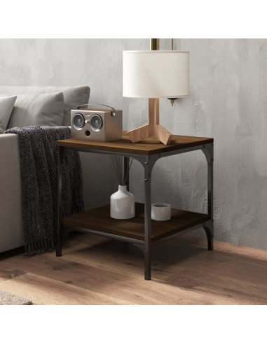 Tavolini 2pz Nerorovere marrone 40x40x40cm in Legno Multistrato