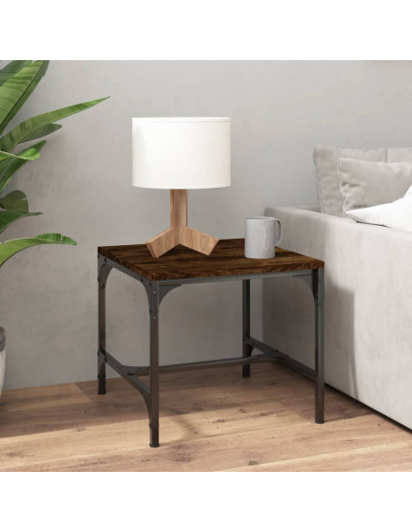 Tavolini 2pz rovere fumo 40x40x35 cm in Legno Multistrato