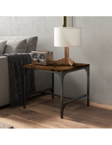 Tavolini 2pz rovere fumo 40x40x35 cm in Legno Multistrato