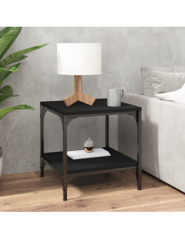 Tavolini 2pz Nero 40x40x40 cm in Legno Multistrato