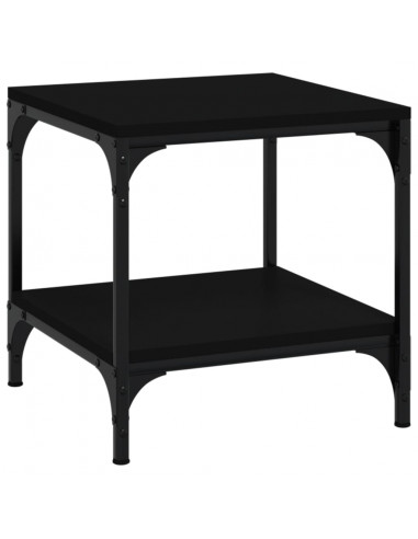 Tavolini 2pz Nero 40x40x40 cm in Legno Multistrato