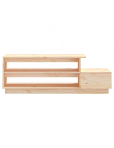 Tavolino da Salotto 120x50x40,5 cm in Legno Massello di Pino