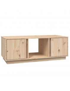 Tavolino da Salotto 110x50x40 cm in Legno Massello di Pino 2