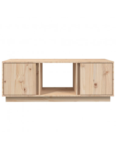 Tavolino da Salotto 110x50x40 cm in Legno Massello di Pino