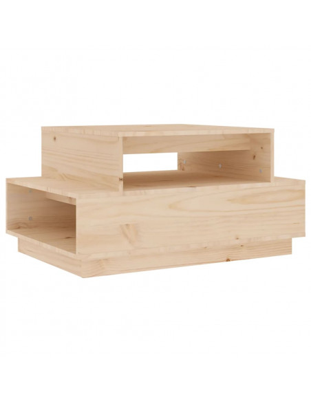 Tavolino da Salotto 80x55x40,5 cm in Legno Massello di Pino