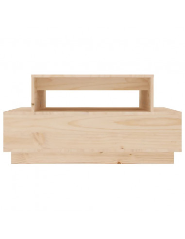 Tavolino da Salotto 80x55x40,5 cm in Legno Massello di Pino