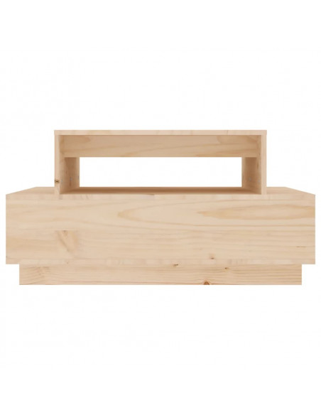 Tavolino da Salotto 80x55x40,5 cm in Legno Massello di Pino