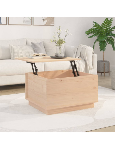 Tavolino da Salotto 60x50x35 cm in Legno Massello di Pino