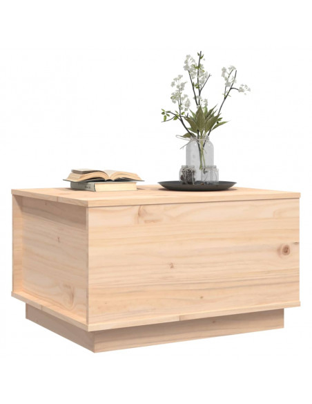 Tavolino da Salotto 60x50x35 cm in Legno Massello di Pino