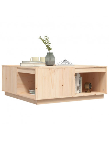 Tavolino da Salotto 100x101x40,5 cm in Legno Massello di Pino