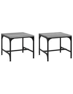Tavolini 2pz grigio sonoma 40x40x35 cm in Legno Multistrato 2
