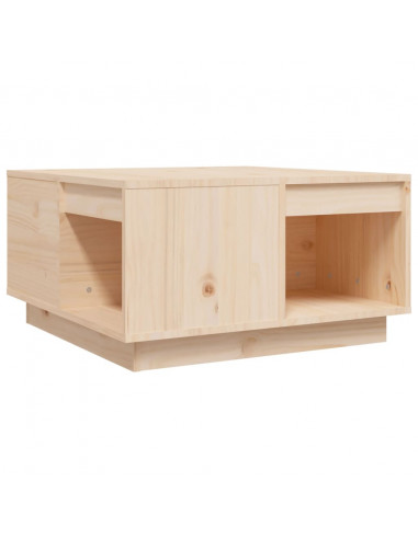 Tavolino da Salotto 60x61x32,5 cm in Legno Massello di Pino