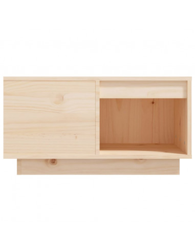 Tavolino da Salotto 60x61x32,5 cm in Legno Massello di Pino