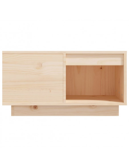 Tavolino da Salotto 60x61x32,5 cm in Legno Massello di Pino