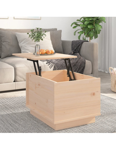 Tavolino da Salotto 40x50x35 cm in Legno Massello di Pino