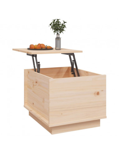 Tavolino da Salotto 40x50x35 cm in Legno Massello di Pino