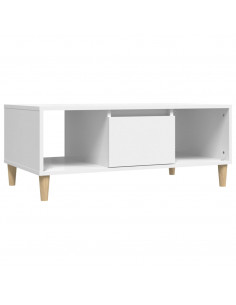 Tavolino da Salotto Bianco 90x50x36,5 cm in Legno Multistrato 2