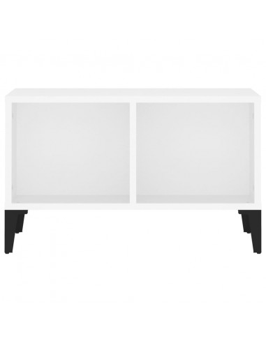 Tavolino da Salotto Bianco 60x50x36,5 cm in Legno Multistrato