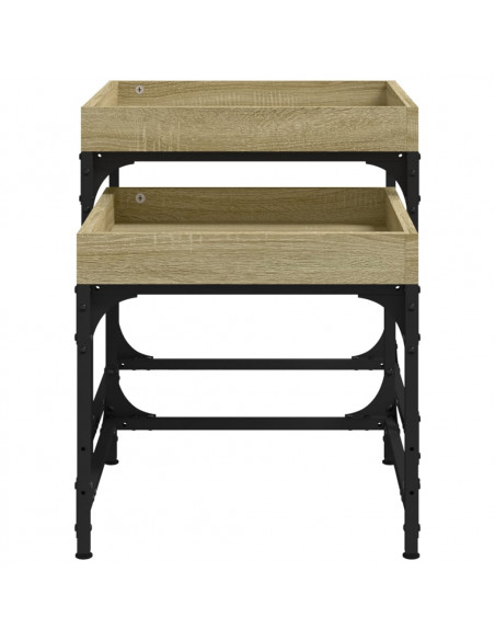 Tavolini 2 pz Rovere Sonoma in Legno Multistrato
