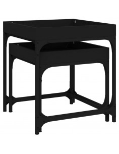 Tavolini da Salotto 2 pz Neri in Legno Multistrato 2