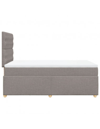 Giroletto a Molle con Materasso Tortora 120x200 cm in Tessuto