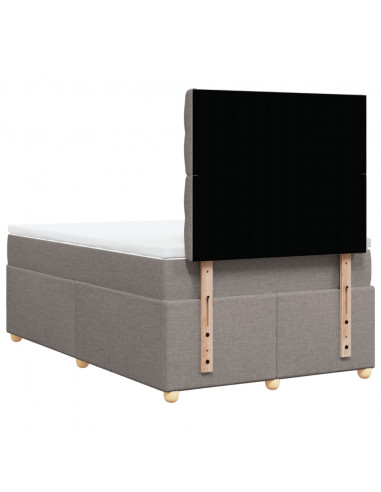 Giroletto a Molle con Materasso Tortora 120x200 cm in Tessuto