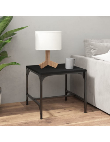 Tavolini 2pz Nero 40x40x35 cm in Legno Multistrato