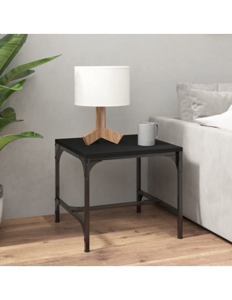 Tavolini 2pz Nero 40x40x35 cm in Legno Multistrato