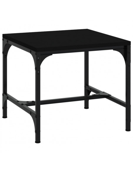 Tavolini 2pz Nero 40x40x35 cm in Legno Multistrato