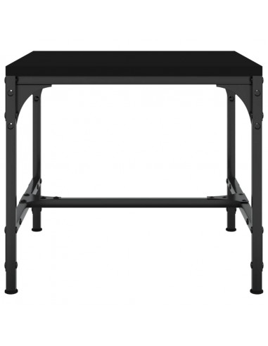 Tavolini 2pz Nero 40x40x35 cm in Legno Multistrato