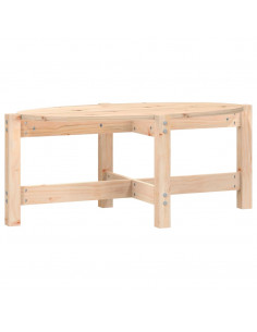 Tavolino da Salotto 87x48x35 cm in Legno Massello di Pino 2