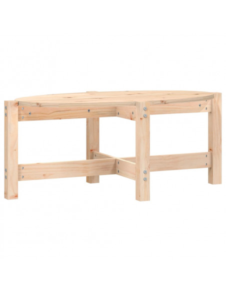 Tavolino da Salotto 87x48x35 cm in Legno Massello di Pino