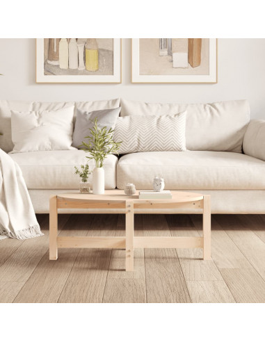 Tavolino da Salotto 87x48x35 cm in Legno Massello di Pino