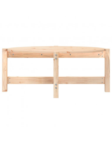 Tavolino da Salotto 87x48x35 cm in Legno Massello di Pino