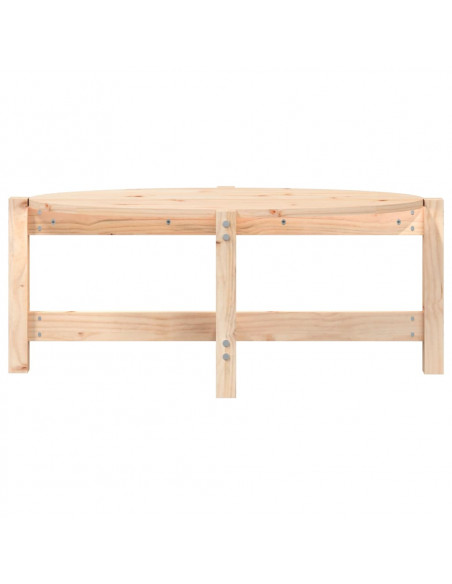 Tavolino da Salotto 87x48x35 cm in Legno Massello di Pino