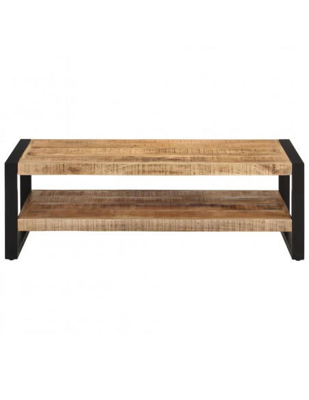 Tavolino da Salotto 120x55x40 cm in Legno Massello di Mango