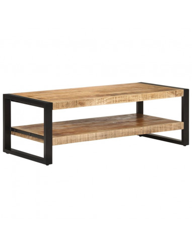 Tavolino da Salotto 120x55x40 cm in Legno Massello di Mango