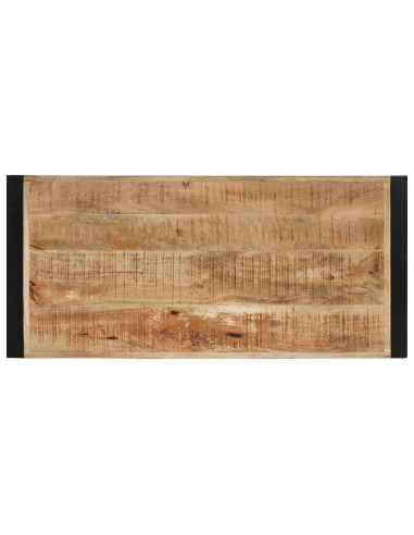 Tavolino da Salotto 120x55x40 cm in Legno Massello di Mango