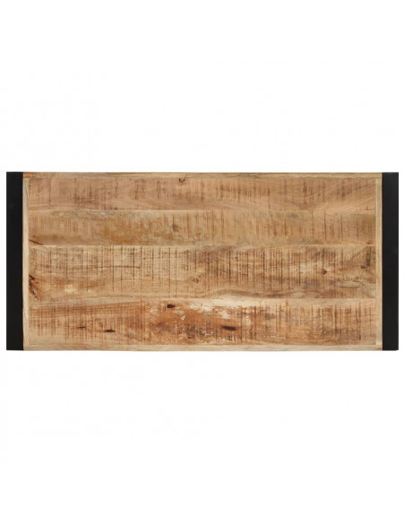 Tavolino da Salotto 120x55x40 cm in Legno Massello di Mango