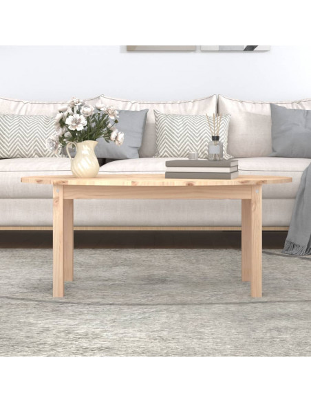 Tavolino da Salotto 110x55x45 cm Legno Massello di Pino
